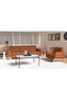 Brown PU Leatherette Single Seater Sofa, Comfortable Living Room Furniture - 5