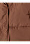Hooded Faux Fur Lined Puffer Jacket with Zipper - 6