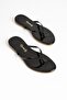 Jelly Women's Comfortable Stylish Flip-Flops Summer Pool Sea Beach Slippers Black Patent Leather - 3