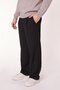 Men's Pleated Draped Wide Leg Black Baggy Pants - 6