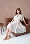 Short Sleeve Straight Chiffon Dress - 7
