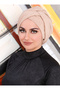بونيه من جلد الغزال باللون البيج الفاتح