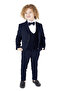 Boy's Jacketed Tuxedo Suit Jacket, Pants, Waistcoat, Shirt and Bow Tie