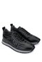 Men's Genuine Leather Black Sneakers & Sports Shoes - 3