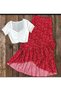 Women's Summer Floral Ruffle Skirt - 2