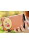 Large Wallet with Owl Figure Ethnic Bohemian Retro Vintage Style - Taba - 2