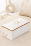 3-Piece Beige Printed Underbed Sweater Pique Blanket Clothes Storage Bag / 52X28X21 - 2