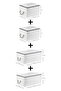 4-Piece Gray Printed under Base Sweater Pique Blanket Clothes Outfit Storage - 8