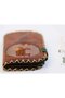 Large Wallet with Cow Figure Ethnic Bohemian Retro Vintage Style - Brown - 3