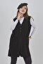 Women's Knitwear Stretchy Long Seasonal Buttoned Vest - 4