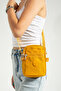 M 227 Crinkle Fabric Unisex Small Shoulder Bag, Phone Holder