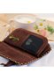 Cow Figured Large Wallet Ethnic Bohemian Retro Vintage Style -Bordo - 8
