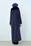 Full Length Zippered Basic Coat Indigo - 4