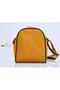 Small Postman Shoulder Bag with Cat Love Figure Ethnic Bohemian Style - Mustard - 4