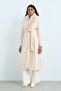 Angora Coat with Beige Fur Collar - 2