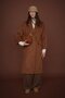 100% Wool Oversize Brown Coat - 3