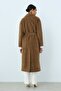 Angora Coat with Pocket Detection Brown - 4