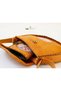Cin Ayse Figured Design Cross Braided Shoulder Bag Mustard and Wallet Mustard Combination - 3