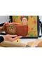 Frida Figured Large Postman Shoulder Bag Ethnic Bohemian Style Bag Black Wallet Tan Combination - 4