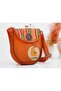 Cross Braided Shoulder Bag and Wallet Combination with Bird Figured Design – Tan - 8