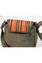Bird Figured Cross Braided Handbag Ethnic Bohemian Style - Green - 6