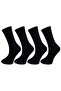 Silk Step Fit Line 4-Piece Black Men's and Sports Socks, Active - Functional (4 Pairs Black) - 4