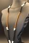 "Hand Knitted Citrine Original Natural Stone Necklace - Energy and Elegance Together" - 3