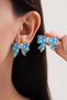 Women's Bow Colored Earrings - 3