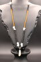 "Hand Knitted Citrine Original Natural Stone Necklace - Energy and Elegance Together"