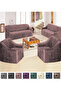 Velvet 3+3+1+1 Elastic Sofa Cover |   Elastic Seat Cover |   Seat Cover