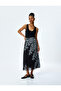 Standard Waist Lined Long Pleated Floral Skirt