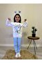 Children's Kuromi Patterned Pajamas Set Comfortable and Cotton Pajamas Set with Six Ribbed Printed Top - 3