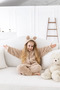 Welsoft Plush Lined Winter Children's Sleeping Bag Baby Sleeping Bag with Gloves - 6