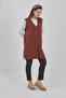 Women's Knitwear Stretchy Long Seasonal Buttoned Vest - 5