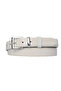 100% Genuine Leather, 3 cm White Patent Leather Classic Belt for Women, Business, Business Women, Fabric, Suit Belt-R48 - 2