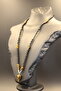 "Original Natural Stone Tiger Eye Handmade Knitted Necklace - Special Design Jewelry" - 3