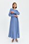 Blue Dress - Belt Detailed - 3