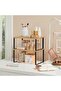 Kitchen Counter Shelves & Storage Rack with Metal and Engineered Wood-Black (Set of 2) - 5