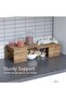 Wooden Storage Rack Kitchen Shelf Organiser, Spice Racks-Dark Hunton Oak - 3