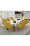 72 BLK Wooden Dining Table U-Leg, 8-Seater for Kitchen-240cm, Premium White - 3
