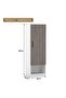 Modern Wardrobe With Floor Storage Cabinet With Hangers - Grey Brown Whiteriver Oak/Premium White - 6