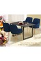 136 BLK Wooden Dining Table Loop-Leg, 4-Seater for Kitchen-120cm, Black Pietra Grigia Finish - 2