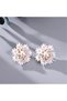 Cream Mother of Pearl Flower Pearl Earrings - 2