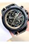 3 Atm Water Resistant Leather Band Men's Wristwatch - Inner Functions Active E.Nvf.K.9110As