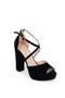 Women's Thick Heeled Open Toe Stylish Evening Dress Shoes - 2