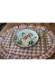 American Service Oval Gingham Frilly Vintage2 Pieces Duck Linen - 7