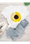 Women's Sunflower Printed T-Shirt