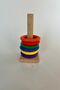 Montessori Natural Wood Primary Colors Ring Stringing Sorting Game Kindergarten Nursery Educational Baby Gift
