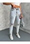 Mom Jean with Embroidery and Ripped Details - 6