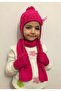 Beaded Tulle Pompom Beanie Set for Girl 3-8 Years Old - 3-Piece Winter Gift Set - 2